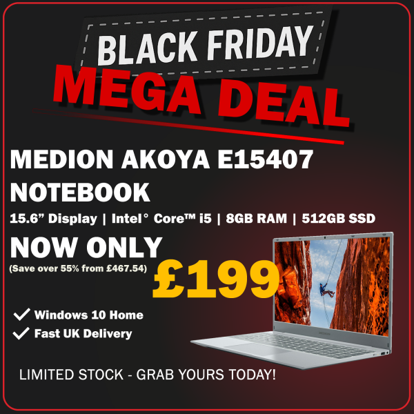 Reduced from £467.54 to £199 Inc VAT!!   Medion Akoya E15407 Notebook